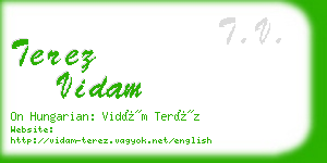 terez vidam business card